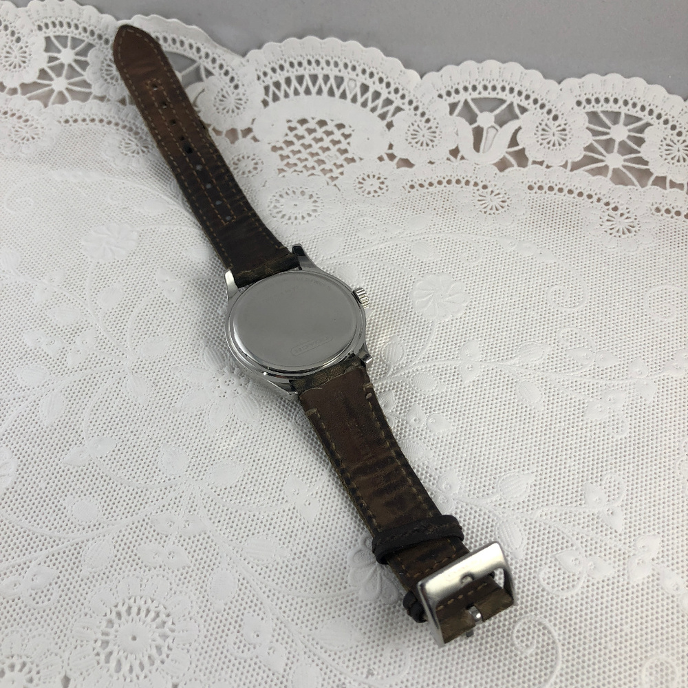 Coach Logo Watch with Brown Leather Strap - Picture 7 of 7